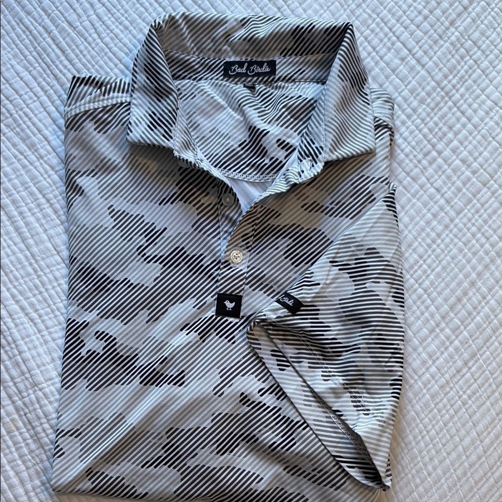 Bad Birdie Black and Gray Casual Button Down Shirt
